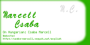 marcell csaba business card